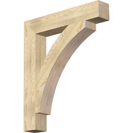 Ekena Millwork Thorton Block Rough Sawn Bracket, Douglas Fir, 6"W x 36"D x 42"H BKT06X36X42THR05RDF